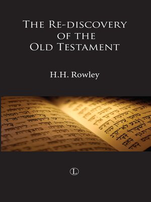 cover image of The Rediscovery of the Old Testament